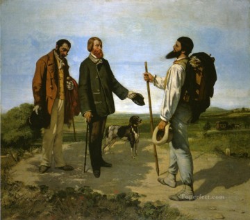 Bonjour Monsieur Courbet Realista Realista pintor Gustave Courbet Pinturas al óleo